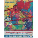 MUHAMMAD ALI V JOE FRAZIER I On site programmes for Madison Square Garden, 8/3/1971 with a small