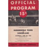 HUDDERSFIELD TOWN V SUNDERLAND 1955 Programme for the Friendly played on 4/6/1955 at the Varsity