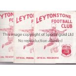 LEYTONSTONE FC Over 50 home programmes from the 1970's including 5 from their final season 1978/9