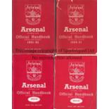 ARSENAL A collection of 13 Arsenal Official Handbooks. 1950/51,1951/52, 1954/55, 1960/61,1961/62,