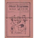 TOTTENHAM HOTSPUR V FULHAM 1936 Programme for the League match at Tottenham 8/2/1936, folded in