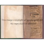 CRICKET WISDEN Green rebind of original softback John Wisden Cricketers' Almanack for 1906. 43rd