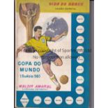 1958 FIFA WORLD CUP SWEDEN A 262-page report published in Brazil in July 1958 by ''VIDA DO