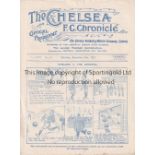 CHELSEA V ARSENAL 1921 Programme for the League match at Chelsea 31/12/1921, folded and small tape