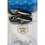 GEORGE BEST BOXED TRAINERS Size 9 brown and black Ben Sherman trainers complete with dust bag and