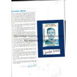 EVERTON AUTOGRAPHS / CHAMPIONS 1962/3 A folder containing 20 pages with a biography, picture and