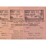 EAST FIFE A collection of 25 East Fife Home programmes 8 x 1963/64, 12 x 1964/65 , 1 x 1965/66 and 4