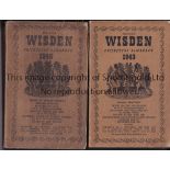 WISDEN Two John Wisden's Cricketers' Softback Almanacks from 1943 and 1946 (names written on the