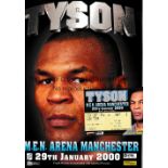 MIKE TYSON V JULIUS FRANCIS 2000 Programme and ticket at the Manchester Evening News Arena 29/1/