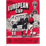 1960 EUROPEAN CUP FINAL Programme for Real Madrid v Eintracht Frankfurt 28/5/1960 in Glasgow,