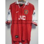 PAUL MERSON ARSENAL SHIRT Genuine authentic replica issue red with short white sleeves home shirt