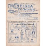 CHELSEA Home programme v Sunderland 1/9/1919. 1st League match after World War One. Not ex Bound