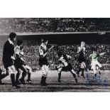 AUTOGRAPHED TOMMY GEMMELL 1970 Photo 12" x 8" of Gemmell giving Celtic the lead in the 1970