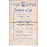 MANCHESTER UNITED Programme for the away Friendly v Home Farm Selected XI in Dublin 23/4/1956,