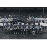 AUTOGRAPHED MANCHESTER CITY 1970 Photo 12" x 8" of the 1970 ECWC and League Cup winning squad posing