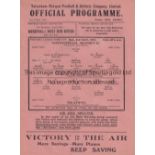 TOTTENHAM HOTSPUR Three single sheet home programmes for FL South Cup ties in 1942/3 season v.