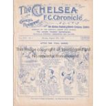 CHELSEA Home programme v Tottenham Hotspur 27/8/1923. Ex Bound Volume. Generally good