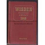 WISDEN Original Publishers Hardback John Wisden's Cricketers' Almanack 1948. Complete. Generally
