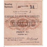 1925 FA CUP FINAL / CARDIFF CITY V SHEFFIELD UNITED Ticket for the match at Wembley 25/4/1925, 2 pin