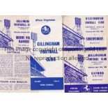 GILLINGHAM A collection of 102 Gillingham home programmes 1955-1975 to include 1 x 1954/55, 2 x