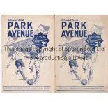 BRADFORD PARK AVENUE Two home programmes from 1949-50. v Leicester City 1st home game of the