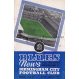 BIRMINGHAM CITY V PORTSMOUTH 1956 AUTOGRAPHED Programme for the League match at Birmingham 22/8/1956