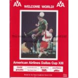 WEST HAM UNITED / ARSENAL LADIES Programme for the Dallas Cup XIII in USA April 1992 including