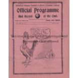 SPURS Programme Tottenham v Tranmere Rovers 8/4/1939. Light horizontal fold. No writing. Fair to