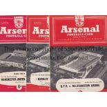 ARSENAL Eight programmes for neutral FA Cup ties played at Highbury: Luton Town v Brentford 51/2