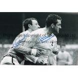AUTOGRAPHED MACKAY & SUMMERBEE 1968 Photo 12" x 8" of Manchester City´s Mike Summerbee holding