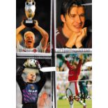 MANCHESTER UNITED Ninety six colour postcard size photos housed in 5 albums of United players from