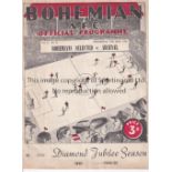 ARSENAL Programme for the away Friendly v. Bohemians Selected 17/5/1950 in Dublin, team changes