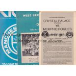 BRITISH CLUBS IN NORTH AMERICA A collection of 10 programmes featuring English and Scottish clubs