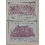 ASTON VILLA V ARSENAL 1929 FA CUP Joint issue programme for the Cup tie match at Villa 2/3/1929