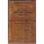 CRICKET WISDEN Brown rebind of original softback John Wisden Cricketers' Almanack for 1897. 34th