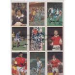 AUTOGRAPHED LEAF STICKERS Ten stickers from the 1988 Hundred Years of Soccer Stars set including