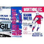 NON-LEAGUE V LEAGUE IN THE FA CUP Approximately 100 programmes inc. 27 from the 1970's and the