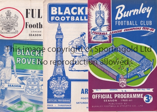 ARSENAL A collection of 300+ Arsenal away programmes from the 1960's to include 32 x 1960/61 , 27