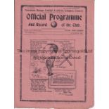 SPURS Programme Tottenham v West Ham United 29/10/1938. Folds. A little frayed at the edges. No