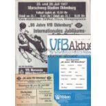 LEEDS UNITED Never Entered / Played. 1987 VfB Oldenburg 90th Anniversary International Tournament