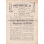 ARSENAL Programme for the home League match v. Bradford City 6/5/1922, horizontal fold and 2 punched
