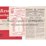 ARSENAL Three programmes for Combination Cup Finals at Arsenal v. Portsmouth 46/7 Championship