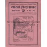 SPURS Programme Tottenham v Southampton 23/4/1938. Score and team changes inserted in pencil.