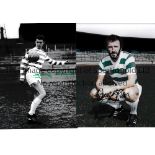 AUTOGRAPHED CELTIC PHOTOS Twelve photos 8" x 6" of former Celtic players, all signed in permanent