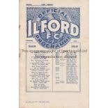 ESSEX SENIOR CUP FINAL AT ILFORD FC 1939 Programme for Barking v. Walthamstow Avenue 15/4/1939,