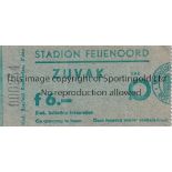 1964/65 EUROPEAN CUP Köln v Liverpool (Playoff) played 24/3/1965 at Feyenoord Stadion, Rotterdam.