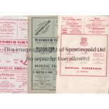 NON-LEAGUE FOOTBALL PROGRAMMES S - Z Over 240 programmes from the 1960's with the home teams