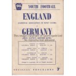 BOYS FOOTBALL AT ARSENAL / ASTON VILLA / SUNDERLAND / NOTTS. COUNTY 1950 Joint issue programme for 4