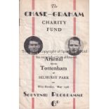 ARSENAL / TOTTENHAM 1951 Programme for the Chase-Graham Charity Fund match played at Crystal