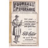 LIVERPOOL V MANCHESTER CITY / EVERTON RES. V OLDHAM ATH. RES. 1924 Joint issue programme 26/1/